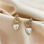 Bling Bunny-Eared Heart Earrings - Image 2